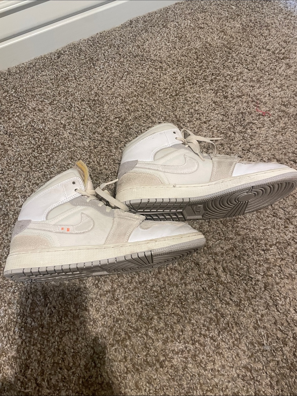 Nike Kids White Air Jordan’s High-Top Sneakers